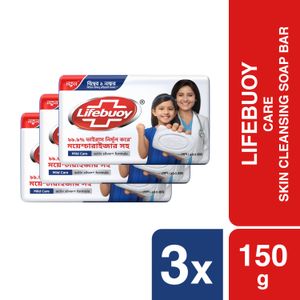 Lifebuoy Skin Cleansing Soap Bar Care 150g (Bundle of 3)